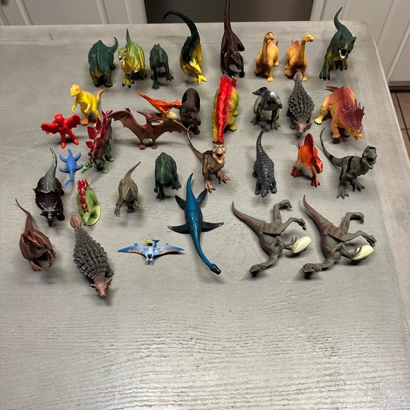 Other - Lot of 33 Pieces Different Sizes and Varieties of Dinosaur Action Figures
